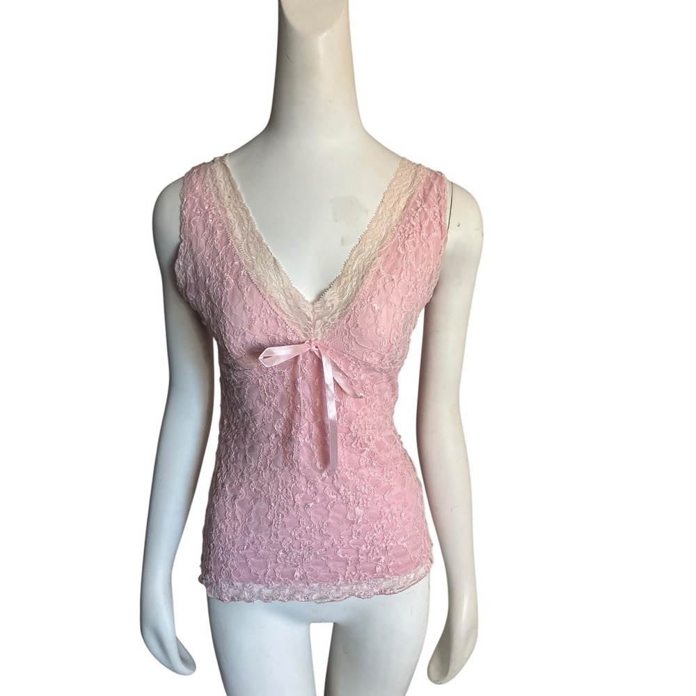 Pink Lace Camisole Top